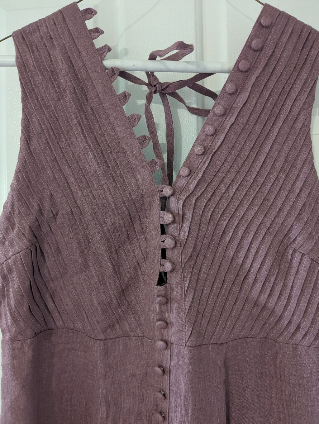 Linen Maxi Dress In Orchid Size M — image 7 of 8